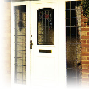 Aluminium front door detail