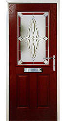 Composite front door - Coral Red